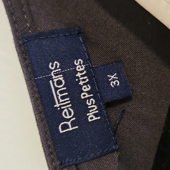 Reitmans floral satin feel short sleeve shirt oversized womens 3X - Picture 3 of 6